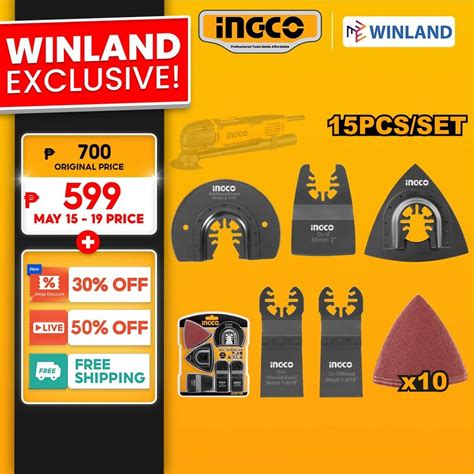 Ingco By Winland Pcs Multi Tool Blade Set Aktmt Ing Ht Shopee