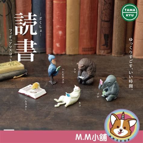 【mm小舖】『現貨』bushiroad 轉蛋 扭蛋 Tama Kyu 讀書動物 閱讀 看書 公仔 全5款 蝦皮購物