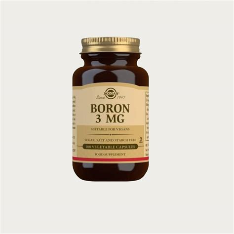 Solgar Boron 3 Mg Vegetable Capsules Stronger Bones