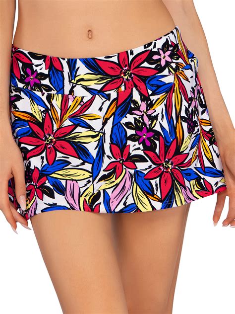 Bold Blossom Sporty Skirted Bikini Bottom Swimsuit Walmart