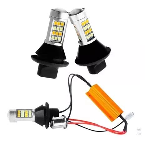 Lâmpada Led Drl Lanterna Seta Laranja Ba15s 1156 P21w 1 Polo