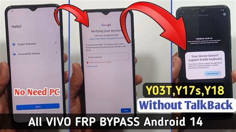 Vivo Y Y T Y Frp Bypass Android Vivo Frp Bypass Talkback Not