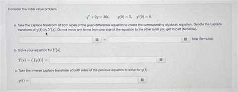 Solved Consider The Initial Value Problem Chegg