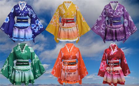 Graceart Japanischer Kimono Robe Anime Cosplay Kost M Kleid Amazon De