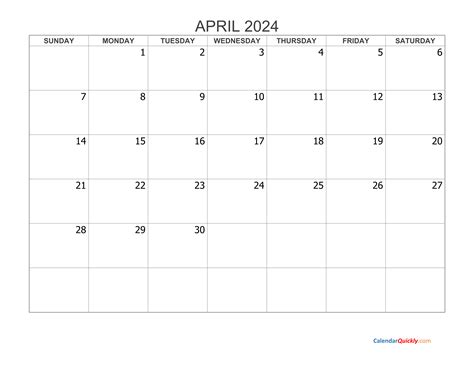 April 2024 Calendar Large Print Latest Ultimate Most Popular Famous