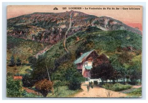 CPA LOURDES LE Funiculaire Du Pic Du Jer France Avec Couleur A42 EUR 4