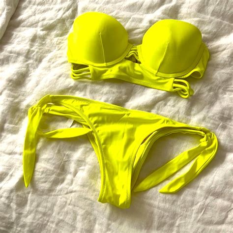 Victorias Secret Neon Strappy Bikini Gem