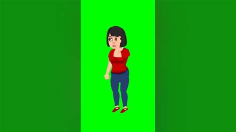 Green Screen Cartoon Character Woman Cartoon Character Lady Cartoon Cartoon Greenscreen Youtube