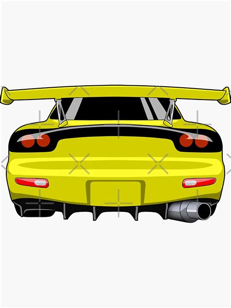 Rx7 Fd Fd3s Yellow Sticker For Sale By Jdmgalaxy Redbubble