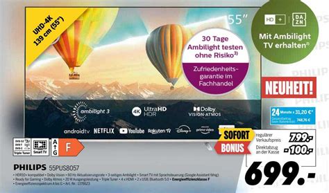 Philips 55pus8057 Uhd-4k Angebot bei MEDIMAX - 1Prospekte.de
