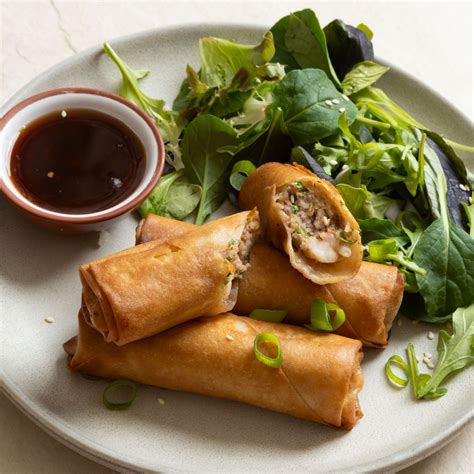 Prawn And Pork Spring Rolls With Chilli Lime Dipping Sauce Shore Mariner