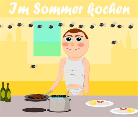 Im Sommer In Der K Che Stehen Und Kochen Lustige Storys