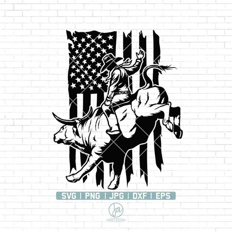 Rodeo Svg Bull Rider Svg Ranch Western Country Farm Cowboy Svg Bull