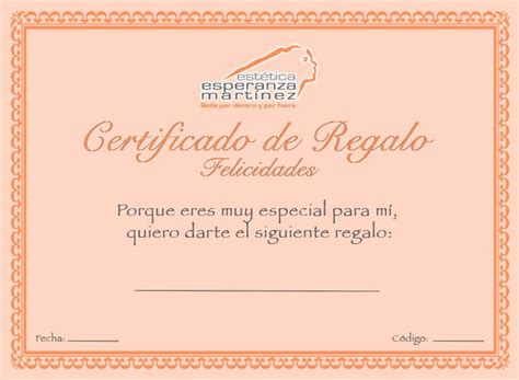 Certificados De Regalo Imagui