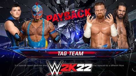 WWE 2K22 Rey Mysterio Dominik VS Seth Rollins Murphy Payback