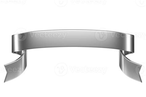 3d Label Ribbon Glossy Silver Blank Plastic Banner For Advertisment