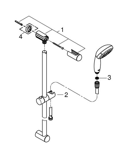 Tempesta 100 Shower Rail Set 3 Sprays GROHE