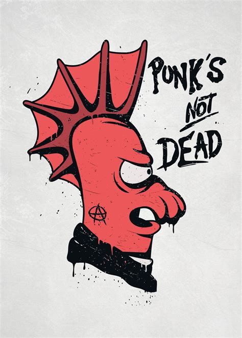 Punk Is Not Dead Poster Picture Metal Print Paint By Olivier