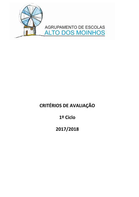 PDF CRITÉRIOS DE AVALIAÇÃO 1º Ciclo 2017 2018aealtodosmoinhos pt