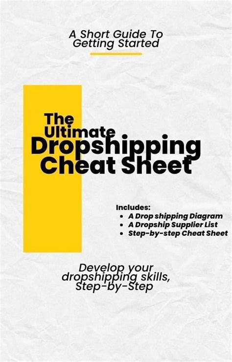 The Ultimate Dropshipping Cheat Sheet Etsy