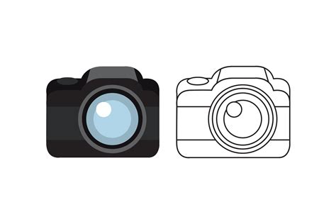 Camping Camera Fill Outline Icon By Printables Plazza Thehungryjpeg