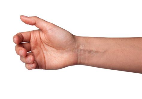 Female Hand Holding Invisible Object Stock Photo Image Of Details