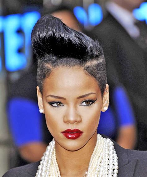 Rihanna Bold Undercut Faux Hawk - TheHairStyler.com