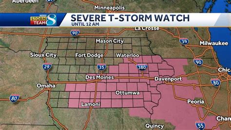 Severe Thunderstorm Warning Issued For Much Of Iowa