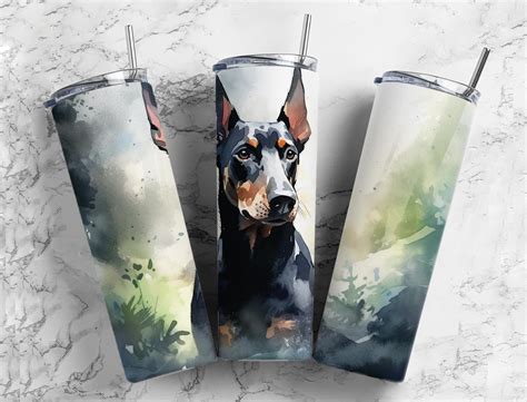 Watercolor Forest Doberman Dog Graphic By Freesublimations · Creative