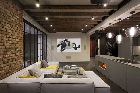 High End Bachelor Pad Design Stunning Loft In Kiev By Martinarchitects