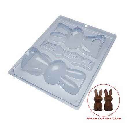 Forma de Silicone Coelho Sentado Médio Cód 10131 BWB