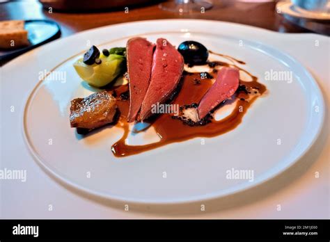 French Pigeon Served At Michelin Starred Côte By Mauro Colagreco In