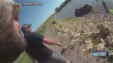 Bodycam Footage Sedgwick County Sheriffs Office Deputies Citizen Save Man In Submerged