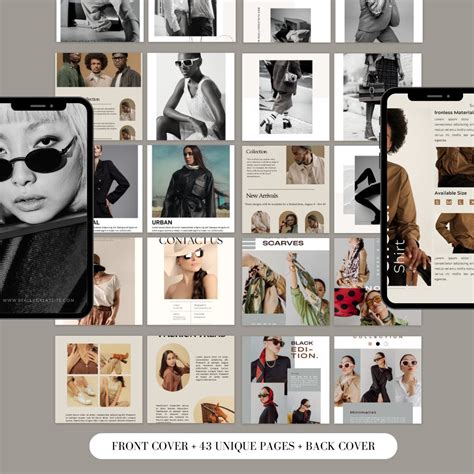 Magazine Lookbook Template For Canva Editable Digital Or Print Brochure