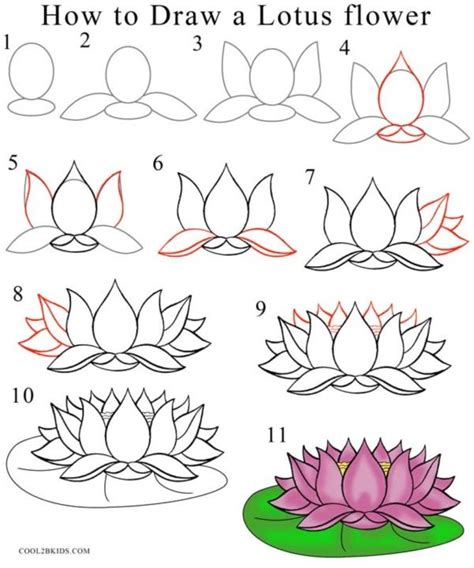 How To Draw A Flower Step By Step Image Guides Bored Art Flower