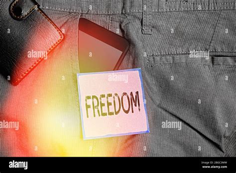 Conceptual Hand Writing Showing Freedom Concept Meaning Liberty Rather