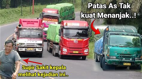 Tak Kuat Menanjak Truck Fuso Tronton Patah As Di Tanjakan Bukit Kodok