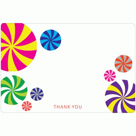 Personalized Candyland 4 X 6 Thank You Card