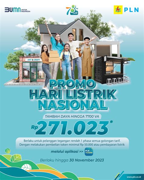 Spesial Hari Listrik Nasional Ke 78 Pln Gelar Promo Tambah Daya Hanya