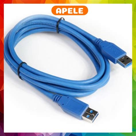 Dây Cáp 2 đầu đực dài 60cm 150cm USB 2 0 3 0 dây USB Mp3 APELE Shopee