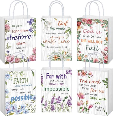 Amazon Yeaqee Pcs Religious Gift Bags Bible Verse Treat Bags