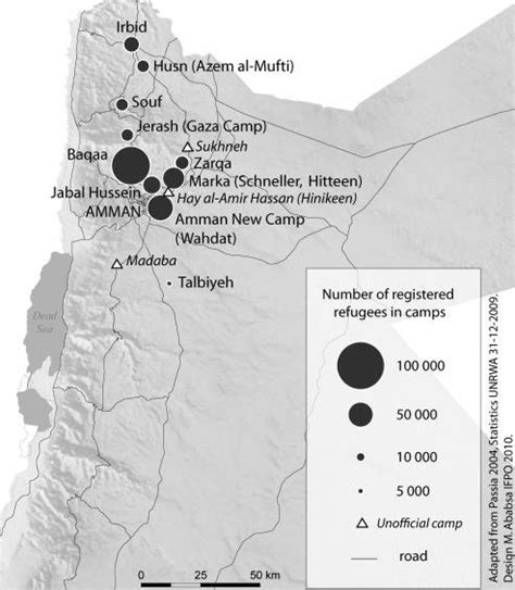 Palestinian refugee camps in Jordan (Source: UNRWA website, accessed on ...