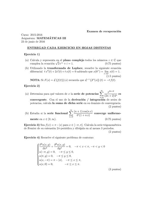 Examen Junio Preguntas Examen De Recuperaci On Curso