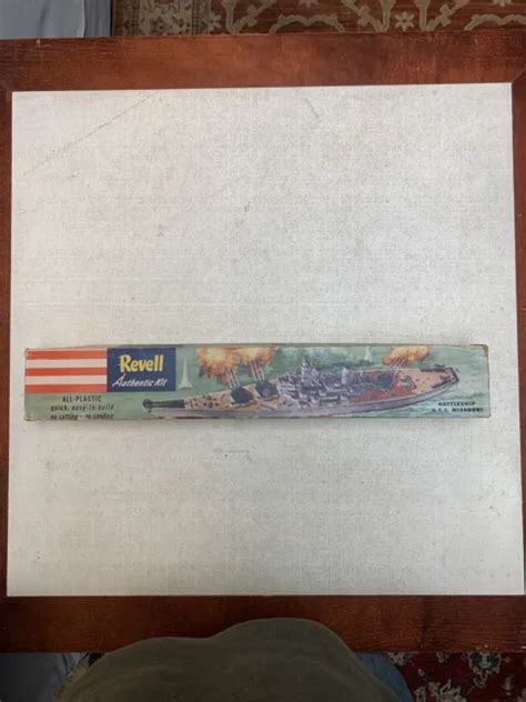 Vintage Revell Battleship Uss Missouri In Original Box Unbuilt