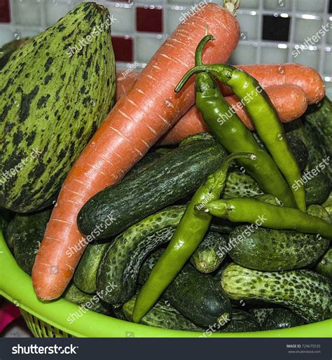 Pictures Vegetables Pickling Pictures Gherkin Pepper Stock Photo