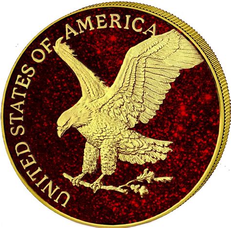 Unze Silber American Eagle Ruby Gold Edition Auflage