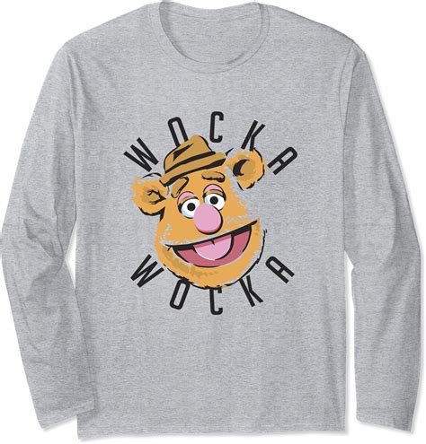 Disney The Muppets Fozzie Bear Wocka Wocka Big Face Long Sleeve T Shirt