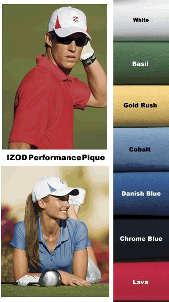 Izod Polo Shirts 13z0075 Mens And 13z0081 Womens Performance Pique Polo