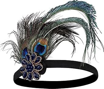 Babeyond S Flapper Headband Peacock Feather Headpiece Gatsby