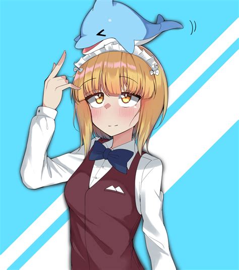 Safebooru 1girl Absurdres Animal On Head Antyobi0720 Bangs Bartender